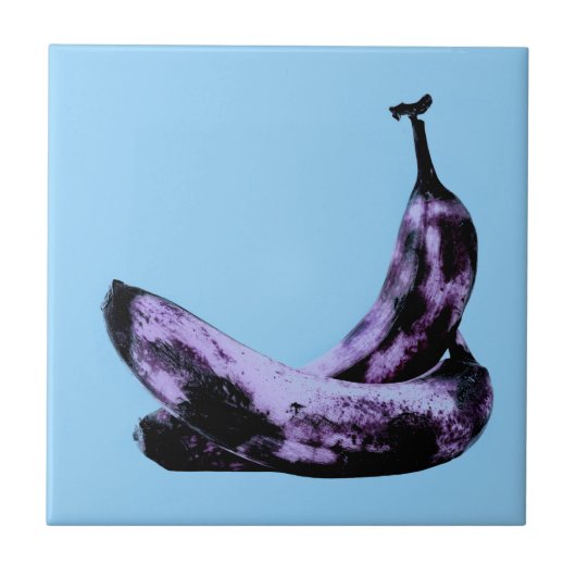 Rosa Bananen Pop Art Fliese (Vorderseite)