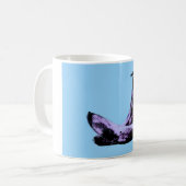 Rosa Bananen Pop Art Kaffeetasse (Vorderseite Links)