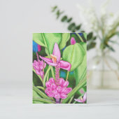 Rosa Bananen Postkarte (Stehend Vorderseite)