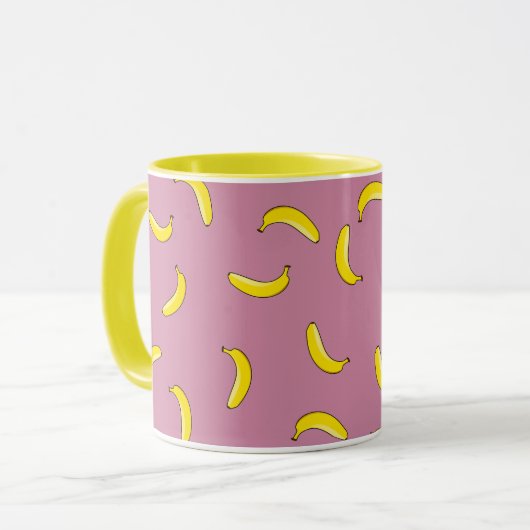Rosa Bananen Tasse (Vorderseite Links)