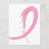 rosa Band A4 des Brustkrebses Postkarte (Vorderseite)