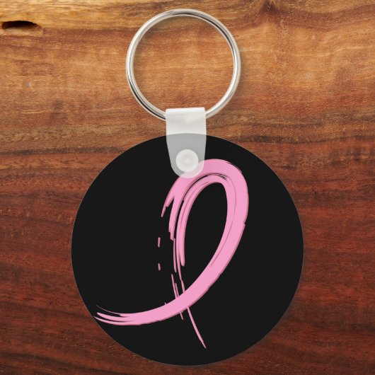 rosa Band A4 des Brustkrebses Schlüsselanhänger (Vorderseite)