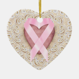 Rosa Band aus dem Herzen - SRF Keramik Ornament