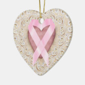 Rosa Band aus dem Herzen - SRF Keramik Ornament (Links)