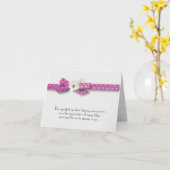 Rosa Band Beileid Danke Karte (Gelbe Blume)