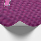 Rosa Band-Bewusstsein Fuchsia Carbon Fibre Geschenkpapier (Ecke)