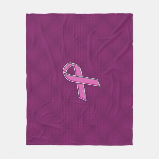 Rosa Band-Bewusstsein Kohlenstofffaser Fleecedecke (Vorderseite)