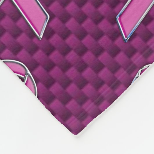 Rosa Band-Bewusstsein Kohlenstofffaser Fleecedecke (Ecke)