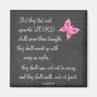 Rosa Band Bibel Verse Magnet