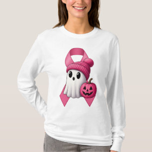 Rosa Band Blumig - Brustkrebs Unterstützung T-Shirt