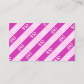 : Rosa Band Bogen Geschenk $ 50 Geschenkgutschein Rabattkarte (Rückseite)