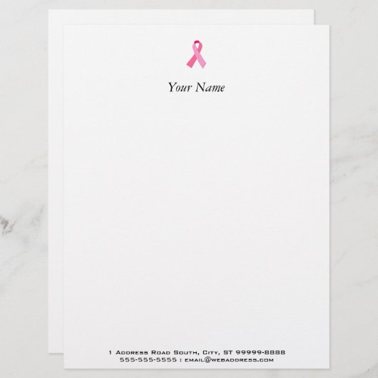 Rosa Band Briefkopf (Vorne/Hinten)