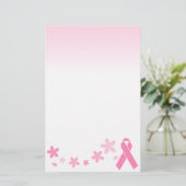 Rosa Band Briefpapier (Stehend Vorderseite)