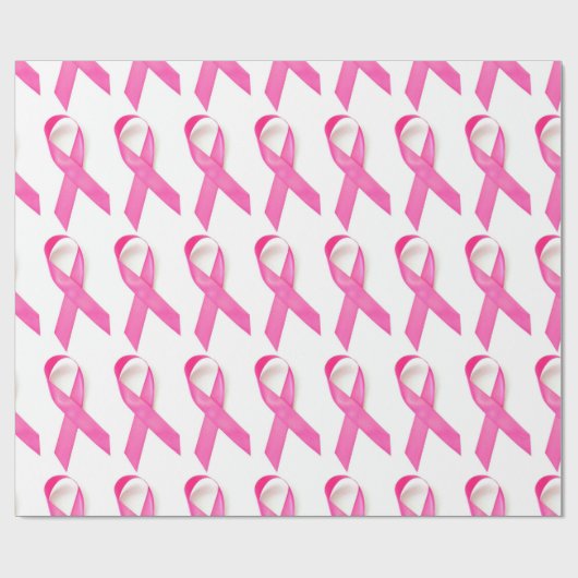 Rosa Band-Brustkrebs-Bewusstsein Geschenkpapier (Flach)