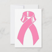 Rosa Band-Brustkrebs-Bewusstsein lädt ein Einladung (Vorderseite)