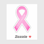 Rosa Band Brustkrebs-Bewusstsein Logo Vinyl Aufkleber (Blatt)