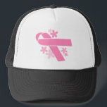 Rosa Band - Brustkrebs-Bewusstsein Truckerkappe<br><div class="desc">Brustkrebs-Bewusstseinsentwurf.</div>