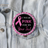 Rosa Band Brustkrebs-Bewusstseins-Design Button (Beispiel)