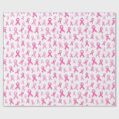 Rosa Band Brustkrebs-Bewusstseinsmuster Geschenkpapier (Flach)