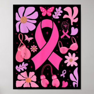 Rosa Band Brustkrebs Kämpferin Überlebende Krieger Poster