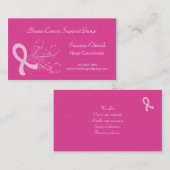 Rosa Band-Brustkrebs-Visitenkarte Visitenkarte (Vorne/Hinten)