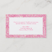 Rosa Band-Brustkrebs-Visitenkarte Visitenkarte (Rückseite)