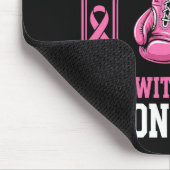 Rosa Band Brustkrebsbewusstsein Rosa Kampf Mousepad (Ecke)