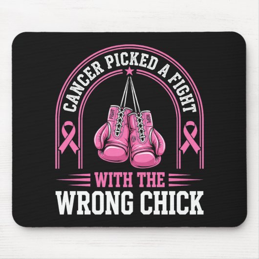 Rosa Band Brustkrebsbewusstsein Rosa Kampf Mousepad (Vorne)