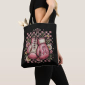 Rosa Band Brustkrebsbewusstsein Tasche (Von Nahem)