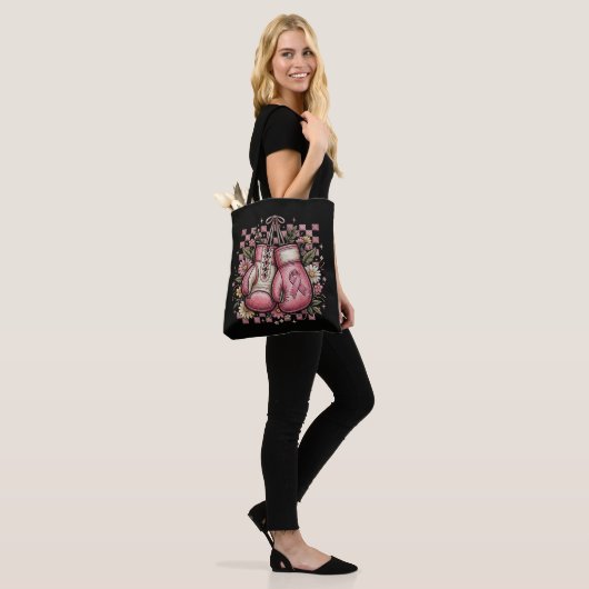 Rosa Band Brustkrebsbewusstsein Tasche (Am Model)