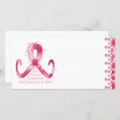 Rosa Band danken Ihnen Dankeskarte (Vorne/Hinten)