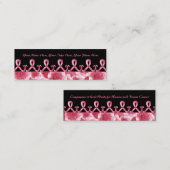 Rosa Band danken Ihnen Mini Visitenkarte (Vorne/Hinten)