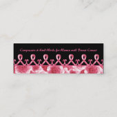 Rosa Band danken Ihnen Mini Visitenkarte (Rückseite)