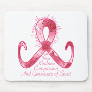 Rosa Band danken Ihnen Mousepad