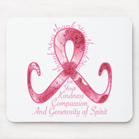 Rosa Band danken Ihnen Mousepad (Vorne)