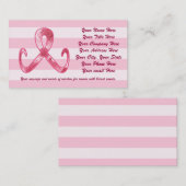 Rosa Band danken Ihnen Visitenkarte (Vorne/Hinten)