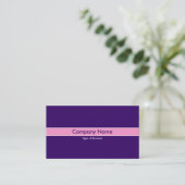 Rosa Band - Deep Violet Visitenkarte (Stehend Vorderseite)