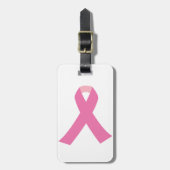 Rosa Band des Brustkrebsbewusstseins Gepäckanhänger (Vorderseite vertikal)