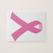 Rosa Band des Brustkrebsbewusstseins Puzzle (Horizontal)