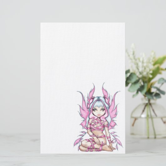 "Rosa Band-Fee-" Briefpapier (Stehend Vorderseite)