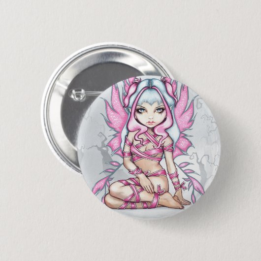 "Rosa Band-Fee-" Knopf Button (Vorne & Hinten)