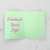 Rosa Band-Feiertagskarte Feiertagskarte (Innenseite)