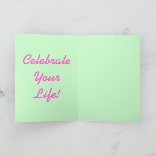 Rosa Band-Feiertagskarte Feiertagskarte (Innenseite)