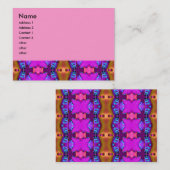 rosa Band-Fraktal Visitenkarte (Vorne/Hinten)