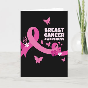 Rosa Band Frauen Krebs Brustkrebsbewusstsein Dankeskarte