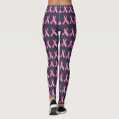 Rosa Band für Brustkrebs-Bewusstseins-Mitternacht Leggings (Rückseite)