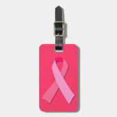 Rosa Band Gepäckanhänger (Vorderseite vertikal)