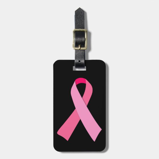 Rosa Band Gepäckanhänger (Vorderseite vertikal)
