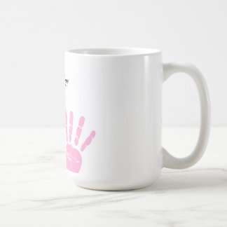 Rosa Band-Handdruck-Tasse Kaffeetasse