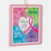 Rosa Band-Inspirational Keramik-Verzierung Keramikornament (Rechts)